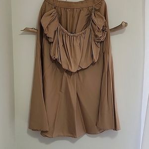 2 piece outfit - crop top and skirt